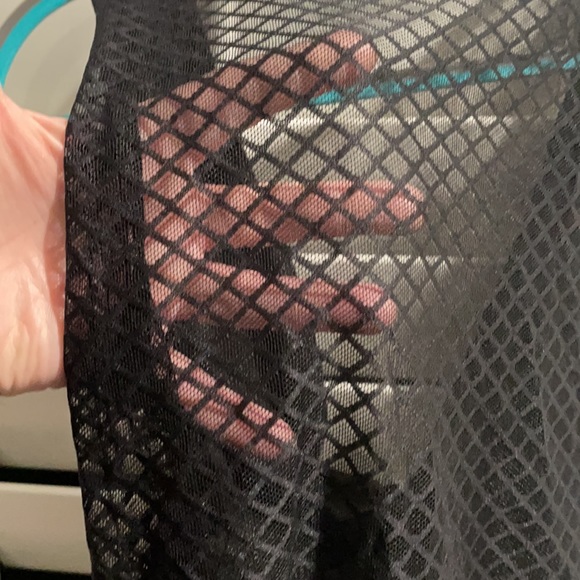 Black V-neck mesh bodysuit - Picture 3 of 4